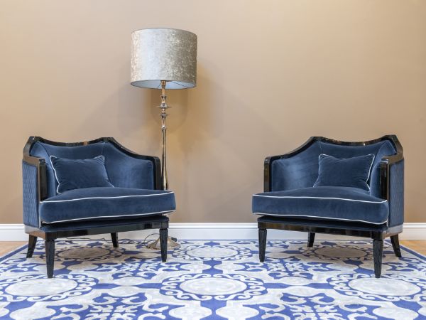 Modern lounge furniture with accent lighting, a standout from Get Furniture among designer furniture stores in India.