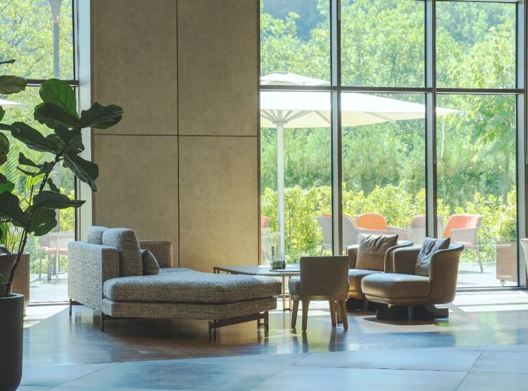 Modern blue lounge chairs by Get Furniture as leading Lobby Seating Manufacturer in Delhi.