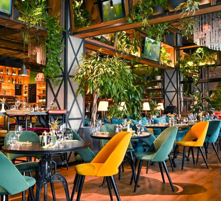Restaurant Furniture Trends in 2025 by GetFurniture with vibrant and modern dining setup