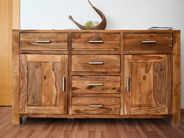Natural wood sideboard from Get Furniture showing which furniture option is best for your home.